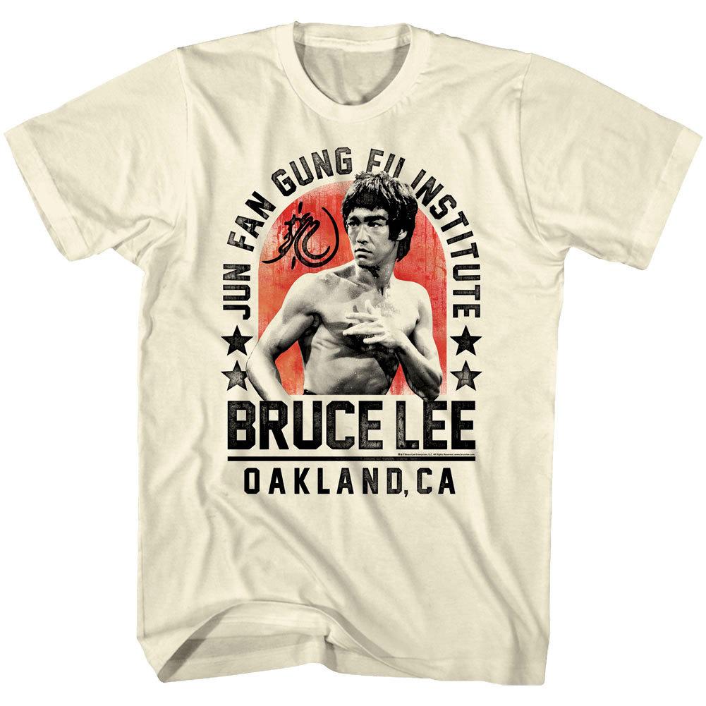 Bruce Lee Jun Fan Gung Fu Institute Oakland Mens T Shirt Ninja Legend California L