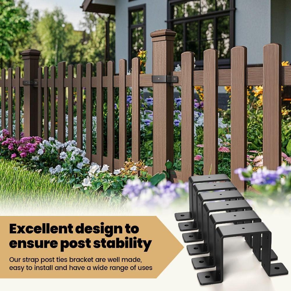 4 pezzi Supporto Robusto per Recinzione da Ponte Tappi per Pali Resistenti alla Corrosione Staffa di Collegamento Montaggio Gazebo