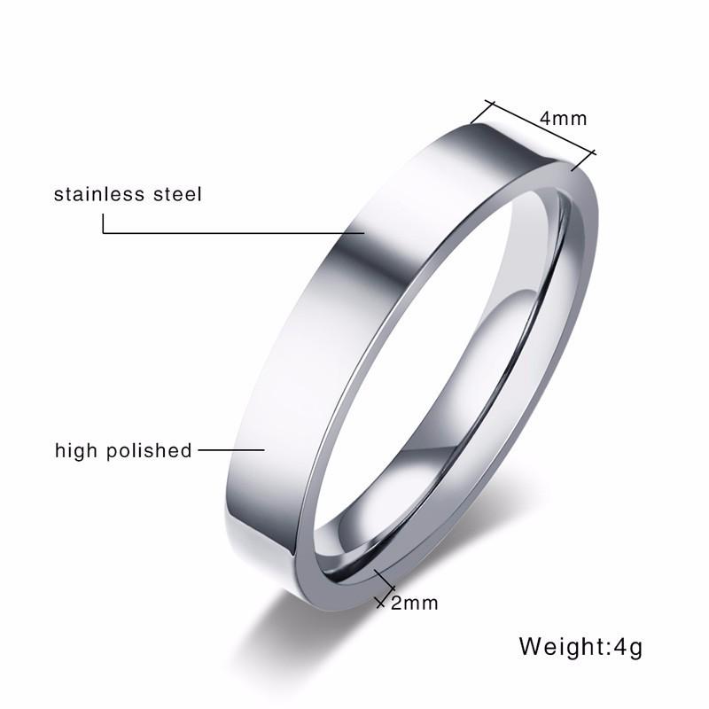 Vnox Never Fade Stainless Steel Temperament Engagement Bands For Couples Anti Allergy Women Mens Rings Lovers Alliance