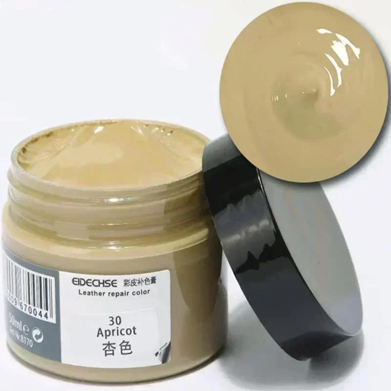 50ML Lederreparaturwerkzeug Autositz Sofa Mäntel Ohne Hitze Flüssigleder Vinyl-Restaurator Löcher Kratzer Risse Risse Polieren Lackpflege