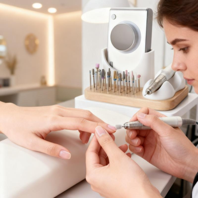 2 In 1 Nail Drill Holder Stand With 6 Holes Nail Drill Bits Wooden Storage Nail Polisher Pen Bracket For Salon And Home Use