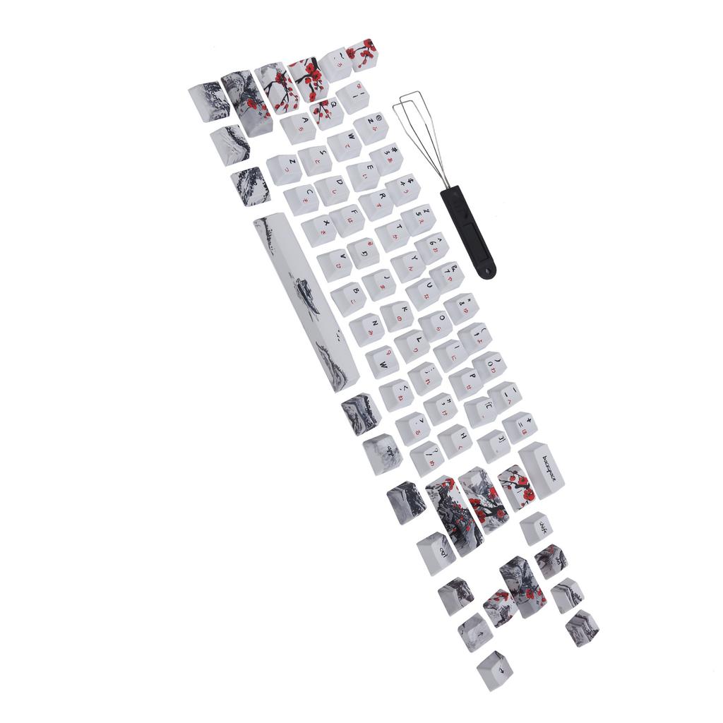 Keycaps PBT Sublimação de 5 Lados 71 Teclas Tampas de Teclado para Teclados Mecânicos Ópticos(Inglês