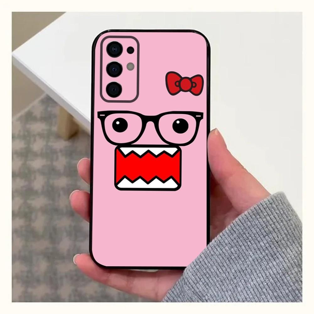 Cute D-Domo-kun Cartoon Phone Case For Samsung S24,S21,S22,S23,S30,Ultra,S20,Plus,Fe,Lite,Note,10,9,5G Black Soft Cover
