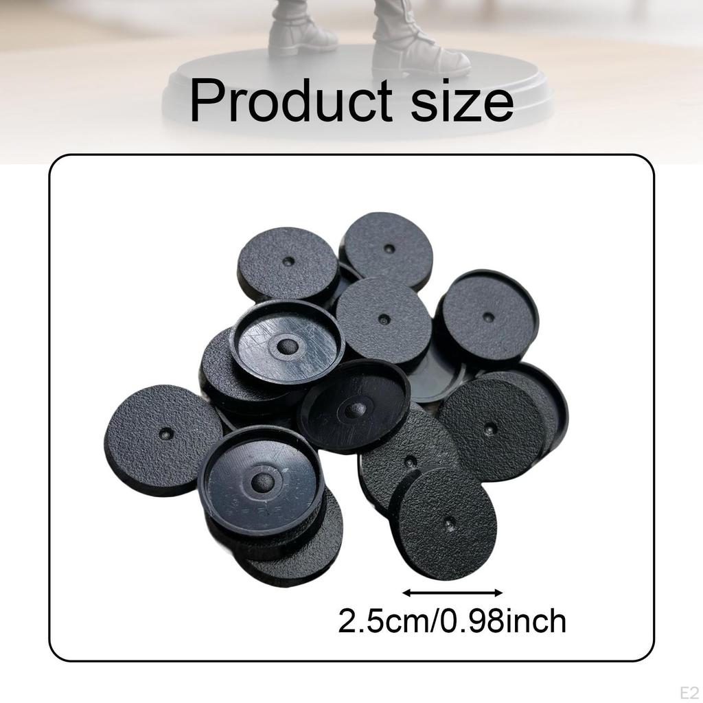 Gaming Miniatures Bases Game Figures Display 25mm Accessories Black Storage Table Games Showcase