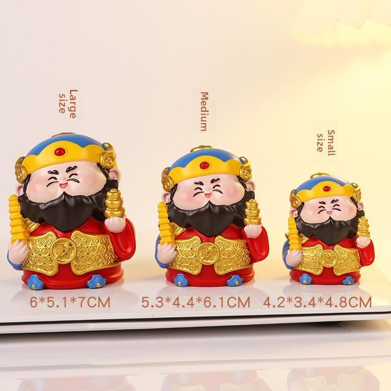 Mythology Wealth God Resin Car Decor Feng Shui Gift For Prosperity And Good Fortune