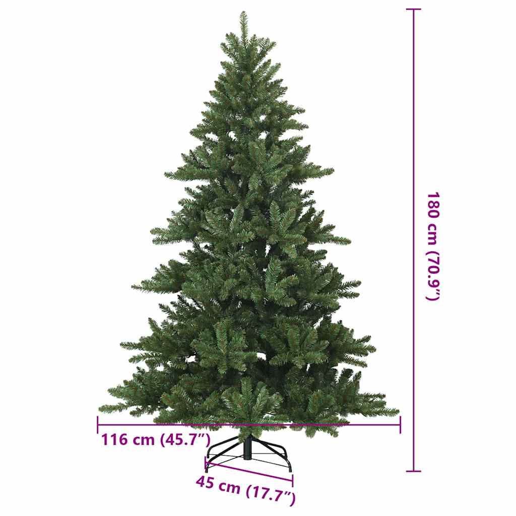 Artificial Foldable Christmas Tree Green 180 Cm PVC and Steel