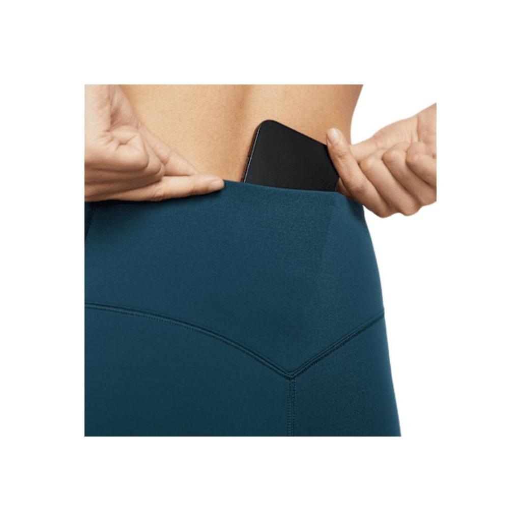 Nike Universal Dri-Fit High Waist Comfortable Solid Color Sports Long Pants Women Bottoms Deep-Sea-Blue Coal-Black Cracked-Blue HQ6814-478