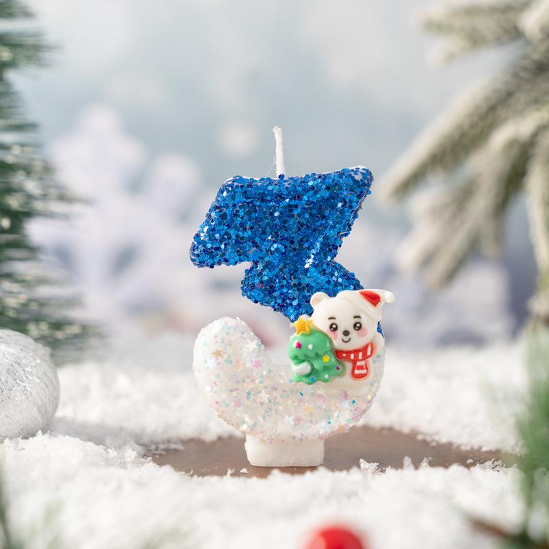 Innovative Christmas Party Atmosphere Decoration Snowman Numbers Candles