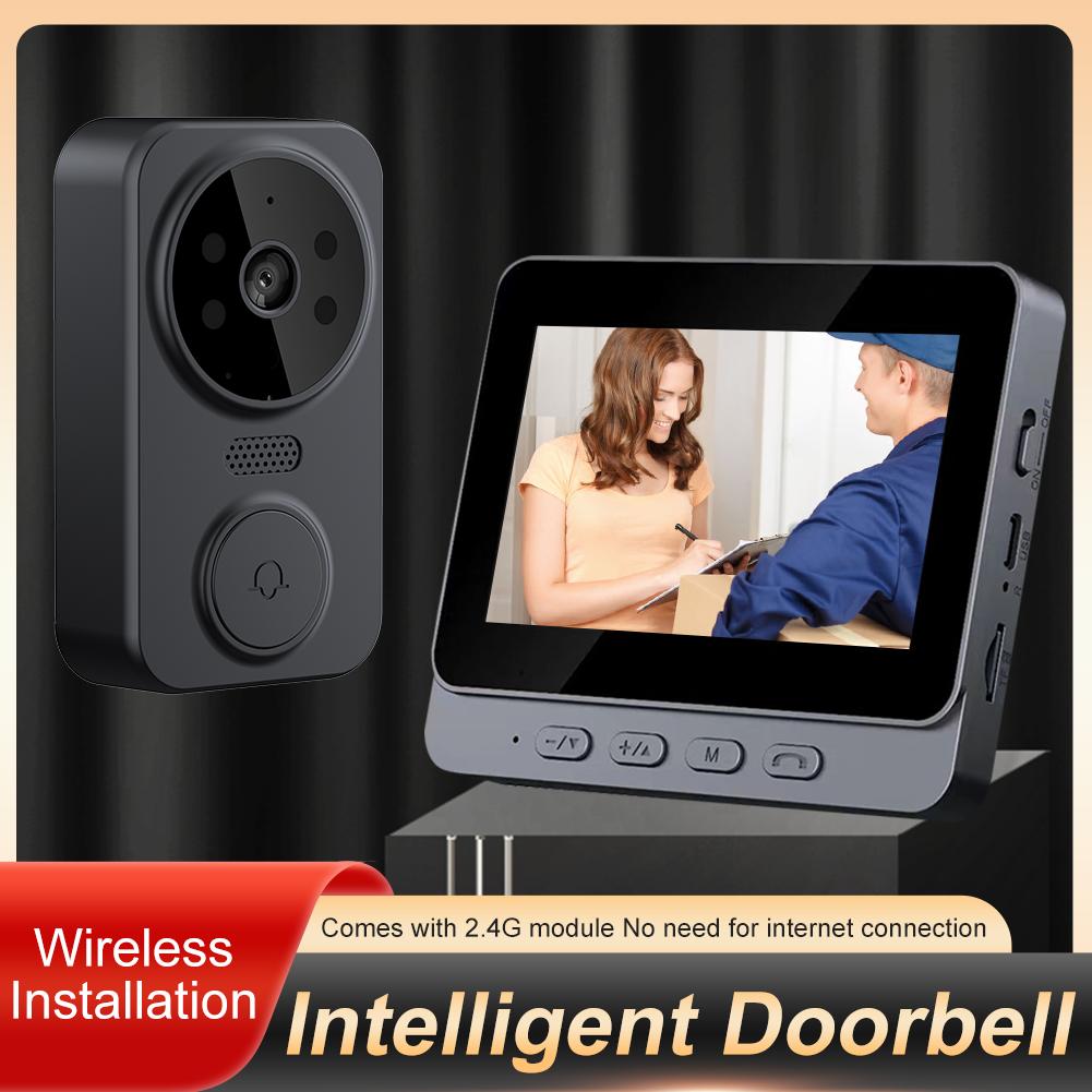 Home Digital Viewer IR Night Vision Digital Door Viewer 2.4G WiFi 800mAh Battery Video Intercom Door Cameras 4.3 Inch IPS Screen