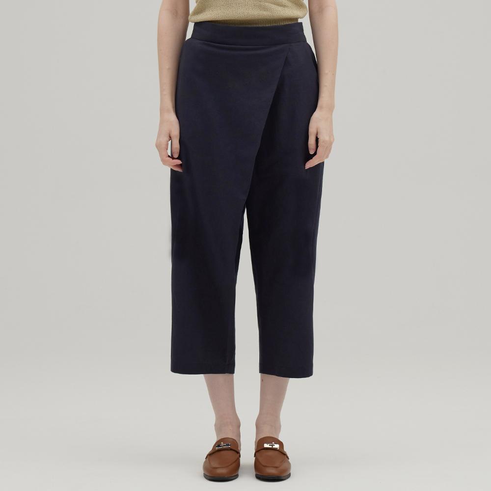 SIINVII Chic Wrap Cotton Elastic Waist Slacks_Svpt240401
