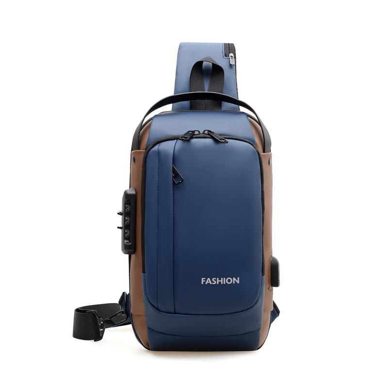 

Влагоотталкивающая уличная сумка кроссбоди большой вместимости для путешествий и велоспорта синий