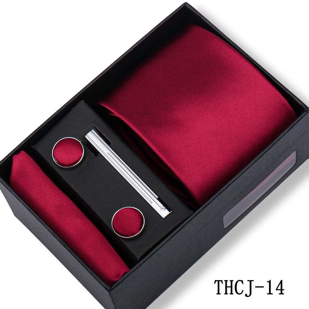 Men's 4-Piece Tie Gift Set for Business, Wedding, and Formal Wear.