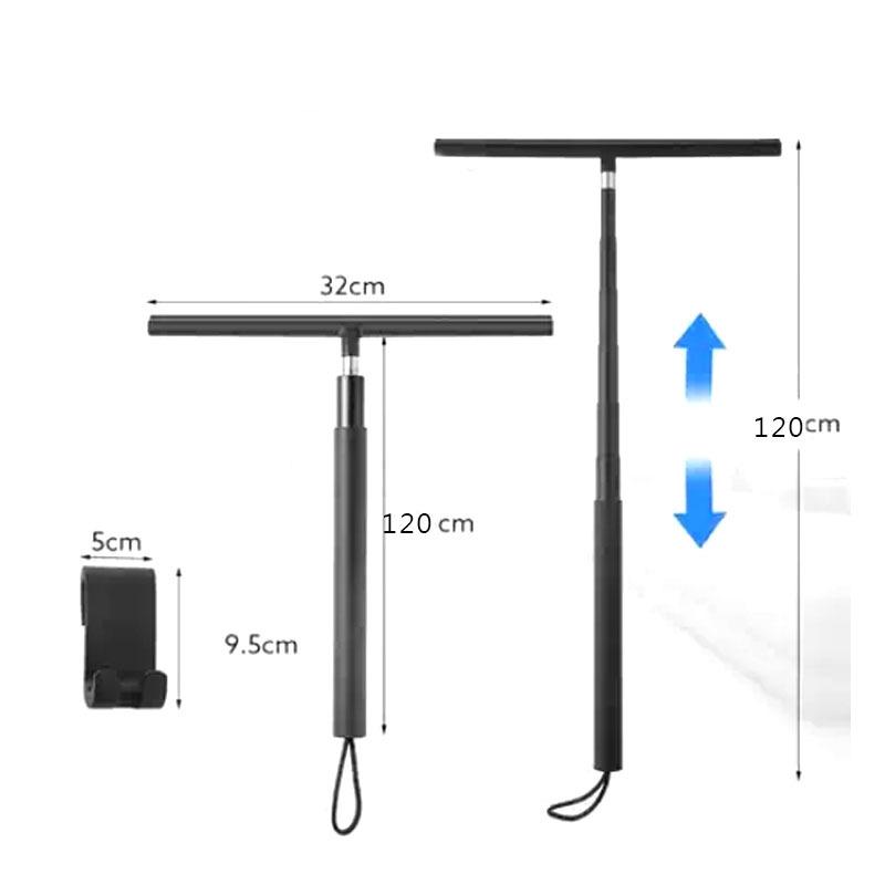 Telescopic Shower Squeegee Cleaner for Glass Door Wiper Scraper with Long Holder Bathroom Mirror Wiper Scraper Glass Cleaning