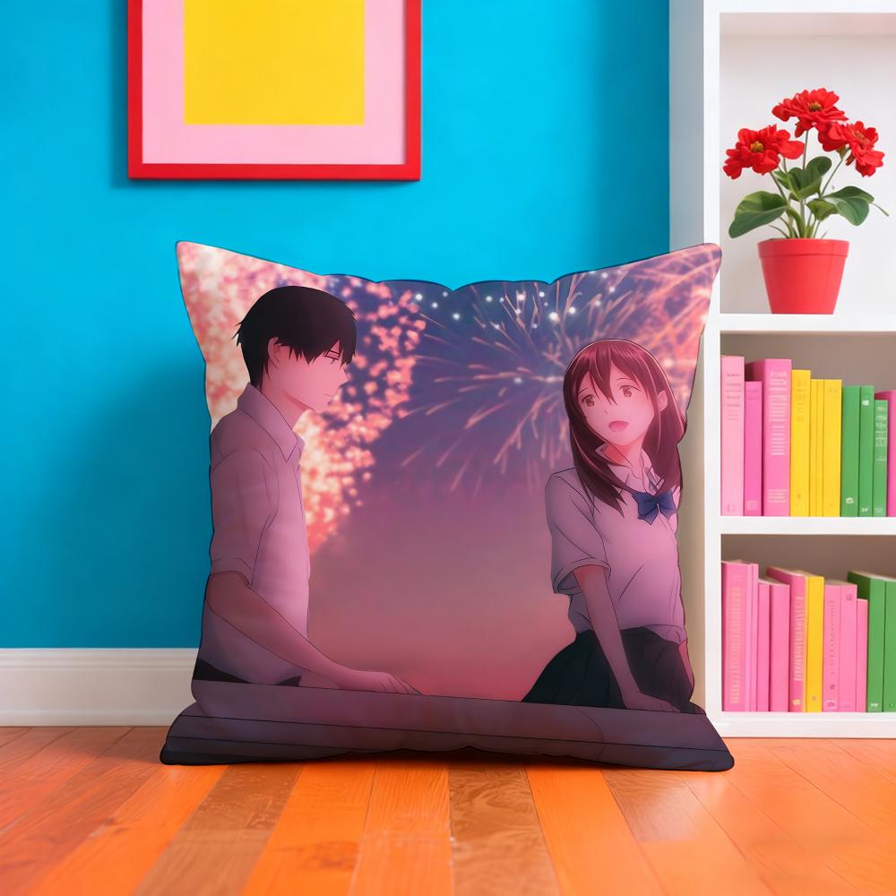 L Want To Eat Your Pancreas Cushion Cover Pillow Case Plush Fabric Soft Double Sided Print Home Sofa High Quality Cushion