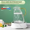 1,8L/60oz Glas-Wasserkanne mit Griff und Deckel Kühlschrank-Wasserkanne für Kalt- und Heißwasser Eistee Saft Kaffee Milch Getränke