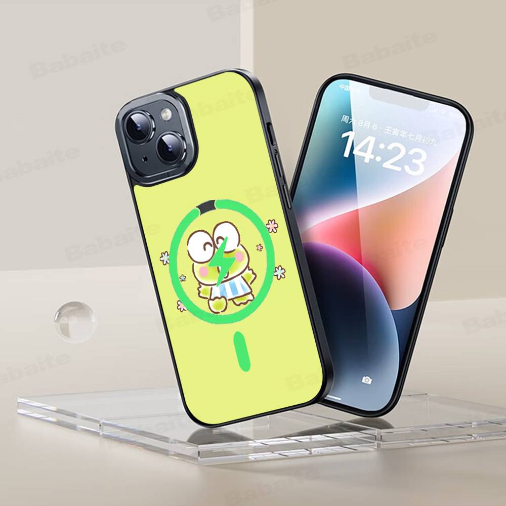Cute Cartoon K-Keroppis Phone Case For IPhone 13 14 15 11 12 16 17 Pro Max Plus For Magsafe Magnetic Shell