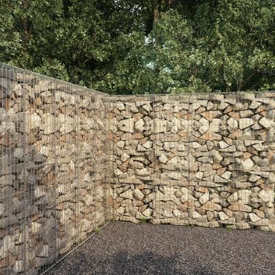 Vidaxl Gabion Wall with Lid, Galvanized Steel, 300X50X200 Cm