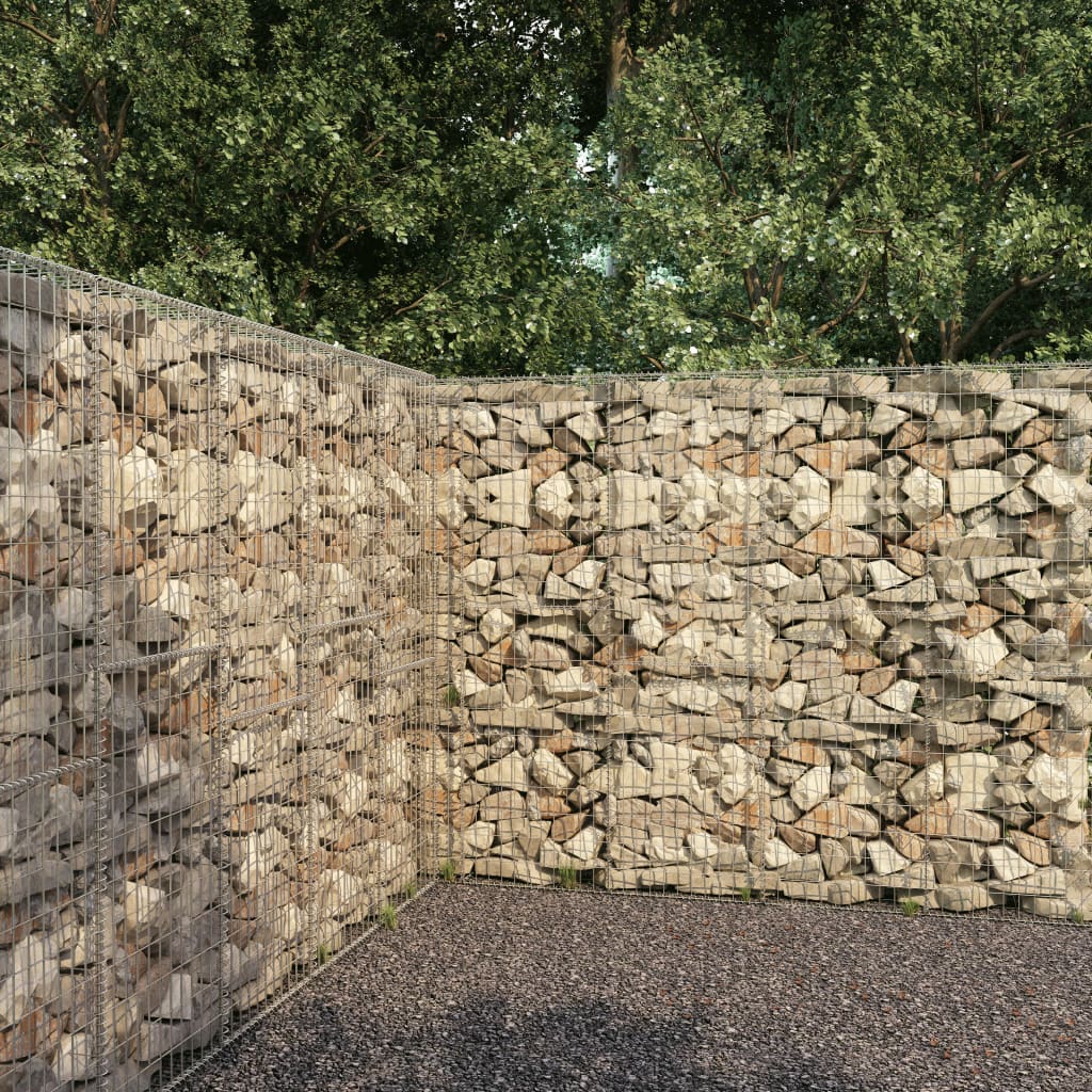 Vidaxl Gabion Wall with Lid, Galvanized Steel, 300X50X200 Cm