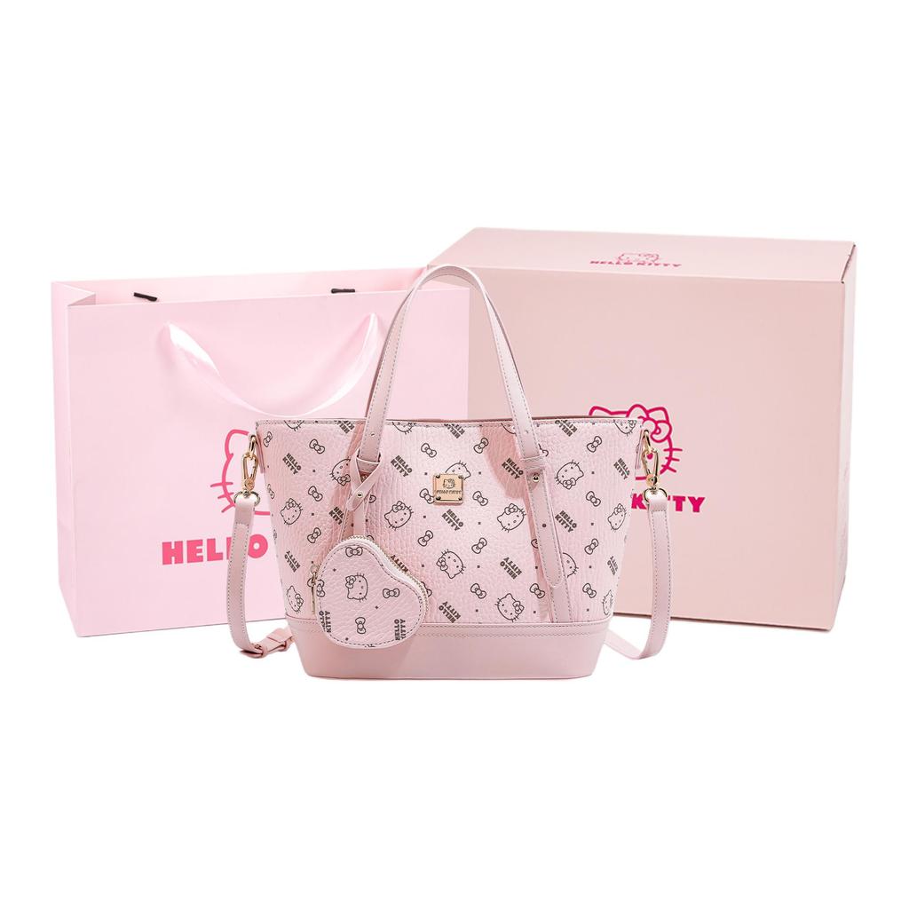 New Sanrio Hello Kitty PU Basket Bag Handbag Regular Women's Pink/Brown/Milk Tea SHHF41459