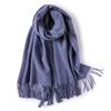 Pure Wool Scarf Winter Men and Women Senior Couple Grey Scarf Shawl Gift Boyfriend Birthday Gift