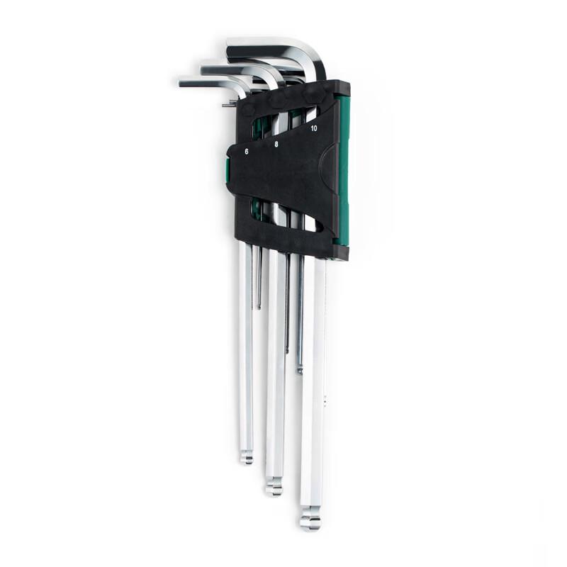SATA 9-Piece Extra-Long Ball-End Hex Key Set