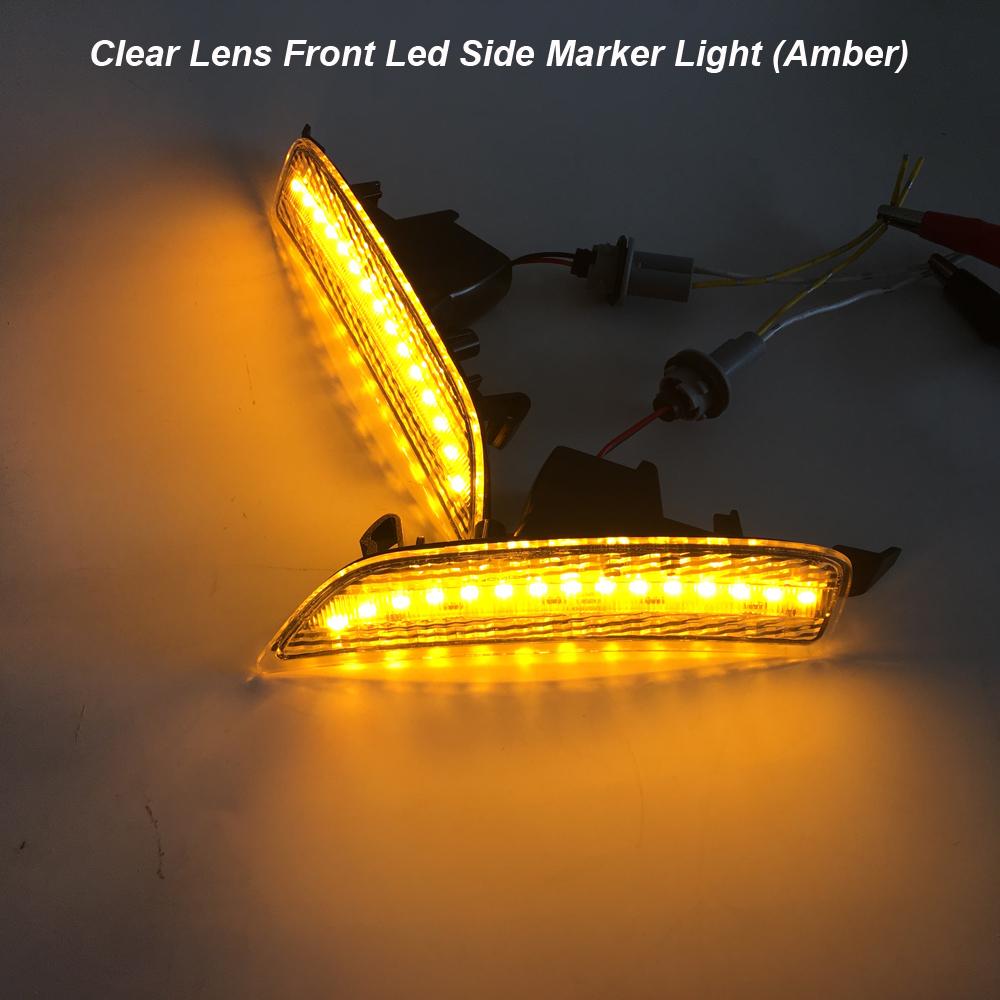 For Mazda Miata MX5 2016 2017 2018 2019 2020 2021 LED Side Marker Light Fender Bumper Lamp Front Amber Red Rear