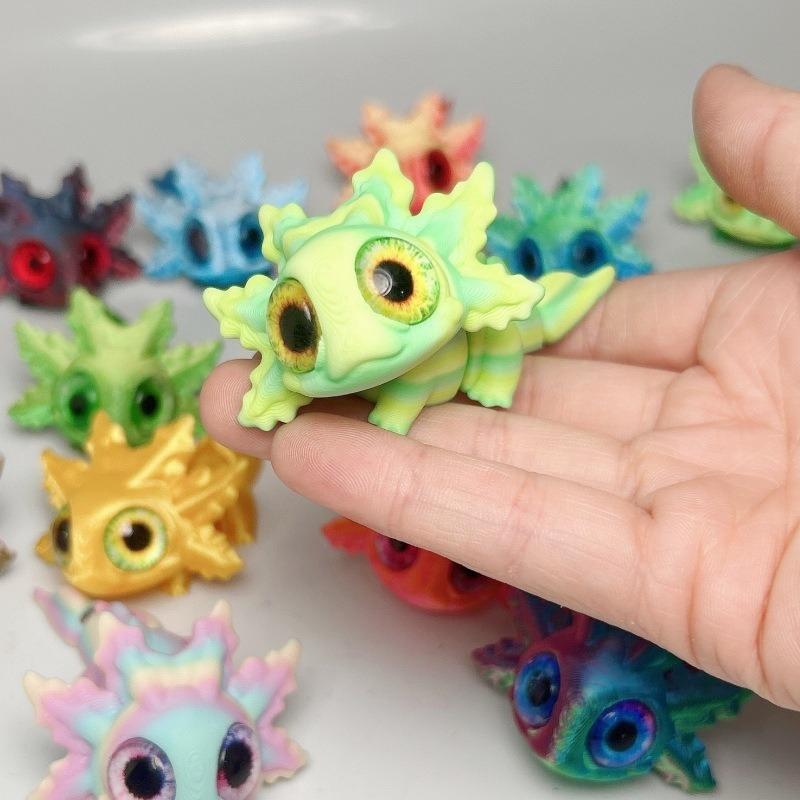 3D-gedruckte Salamanderfiguren Tierspielzeug Mehrgelenkig beweglich Simulationsaugen Fidget-Spielzeug Wohnaccessoires Schreibtischdeko Kindergeschenk