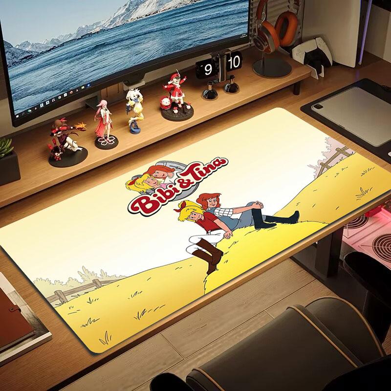 Bibi Blocksberg Adventure Large Size Mouse Pad Large Gaming Table Cushion Nonslip Laptop Tablet Big Mousepad Xxl Mat Mini Pc Playmat With Lock Edge