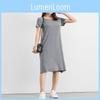 Plus Size Women's Summer Modal Short Sleeve Long T-shirt Casual Dress For Effortless Style