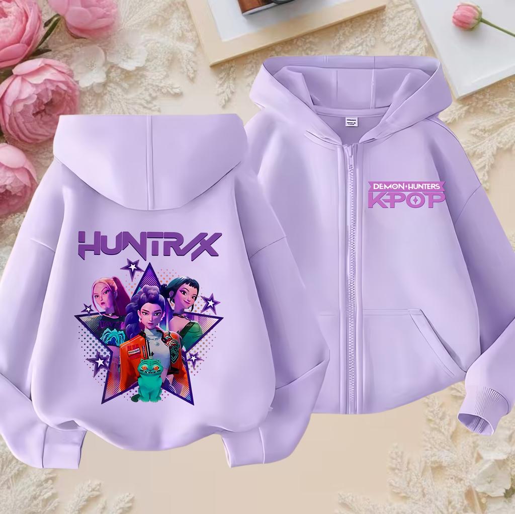 Hoodies Sweatshirts Girls Kids Girls Sweatshirt Zip Purple Hoodie Casual Top Hoodie Kids Clothing