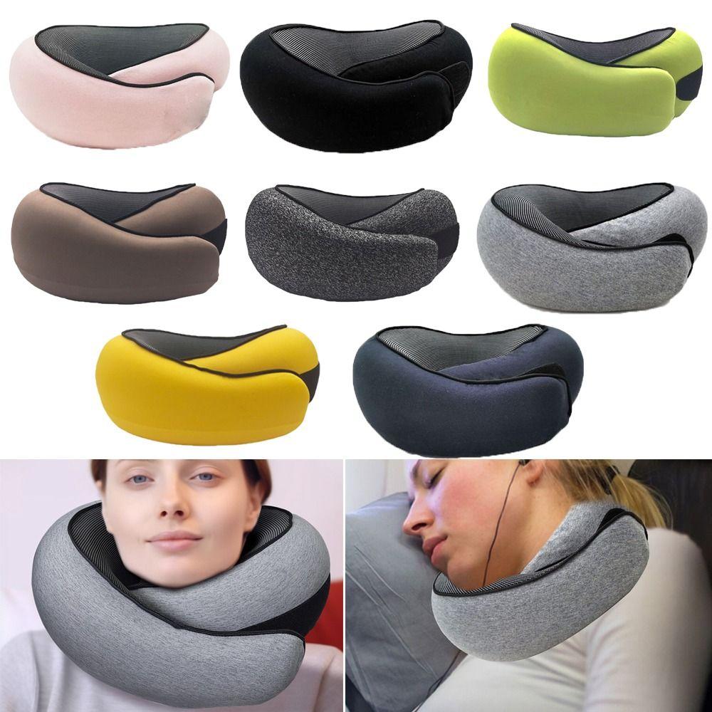 Soft Memory Foam Pillow Adjustable Camping Sleeping Cushion Portable Travel Neck Pillow
