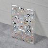 Cute Litter Bear Bowknot 5D Soft Embossed Reliefs Self Adhesive Nail Art Stickers Retro Black White Lace 3D Manicure Decals