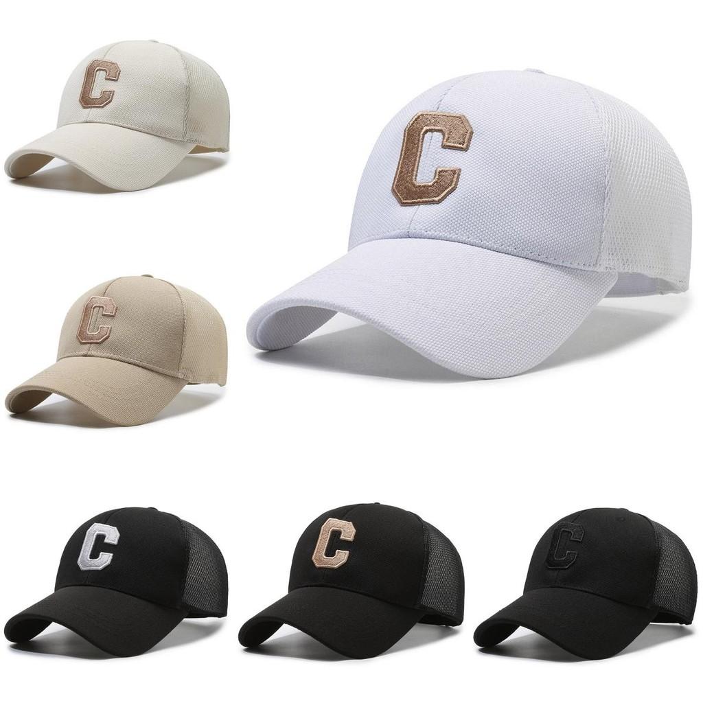 Letter Embroidery C Baseball Cap Adjustable Breathable Outdoor Protection Sun