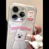 Cute three-dimensional West Highland patch for iPhone Apple 17pro mobile phone case 16 pendant 15IMD14 hard 13