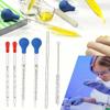 Glass Pipette and Dropper Set - 3ML/10ML with Glass Stirring Rod & Cleaning Brush (2PCS/4PCS),for Laboratory,Science Experiments