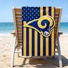 Asciugamano da Spiaggia Stampato con Spirito di Squadra dei Rams Football, Microfibra Super Morbida, Regalo Perfetto Compleanno, per Piscina, Spiaggia, Viaggio, per famiglia e amici