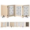 Zatte Four-Panel MDF and Steel Baby and Pet Gate with Door