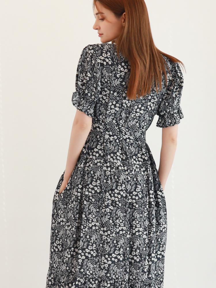 MONTEETH Dream Dress Floral Navy