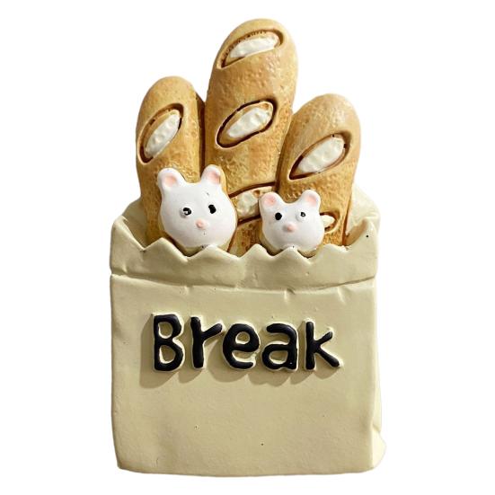 3D Simulated Food Refrigerator Magnet Resin Fruit Bread Fridge Magnet Home Kitchen Office Whiteboard Locker Magnetic Decoration