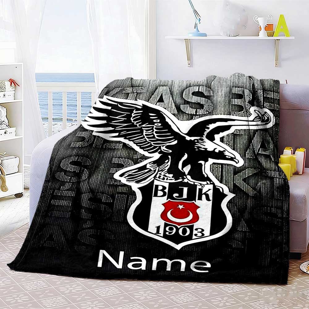 Ikta Crest Legacy Customize Your Name Blanket Throw Customizable Blanket Soft Warm Cozy Perfect for Office Chair Chair Office Bedding for All Occasion