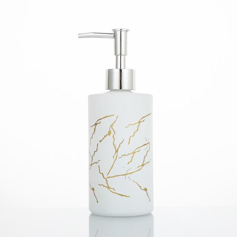 OIMG Marble Pattern Glass Soap Dispenser