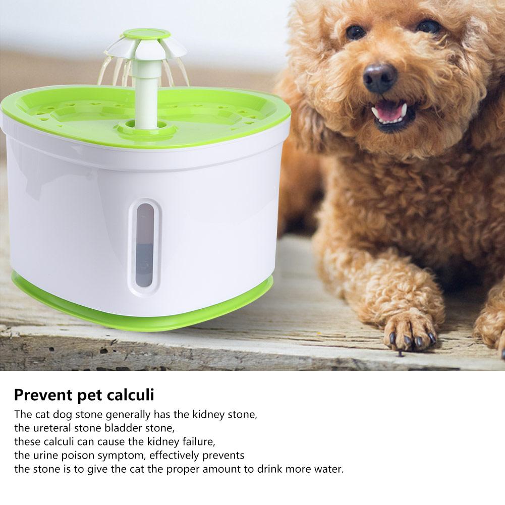 Fontanna Automatyczna do Picia dla Psa Kota w Kształcie Serca z Lampką LED, Ostrzeżenie o Braku Wody i Awarii