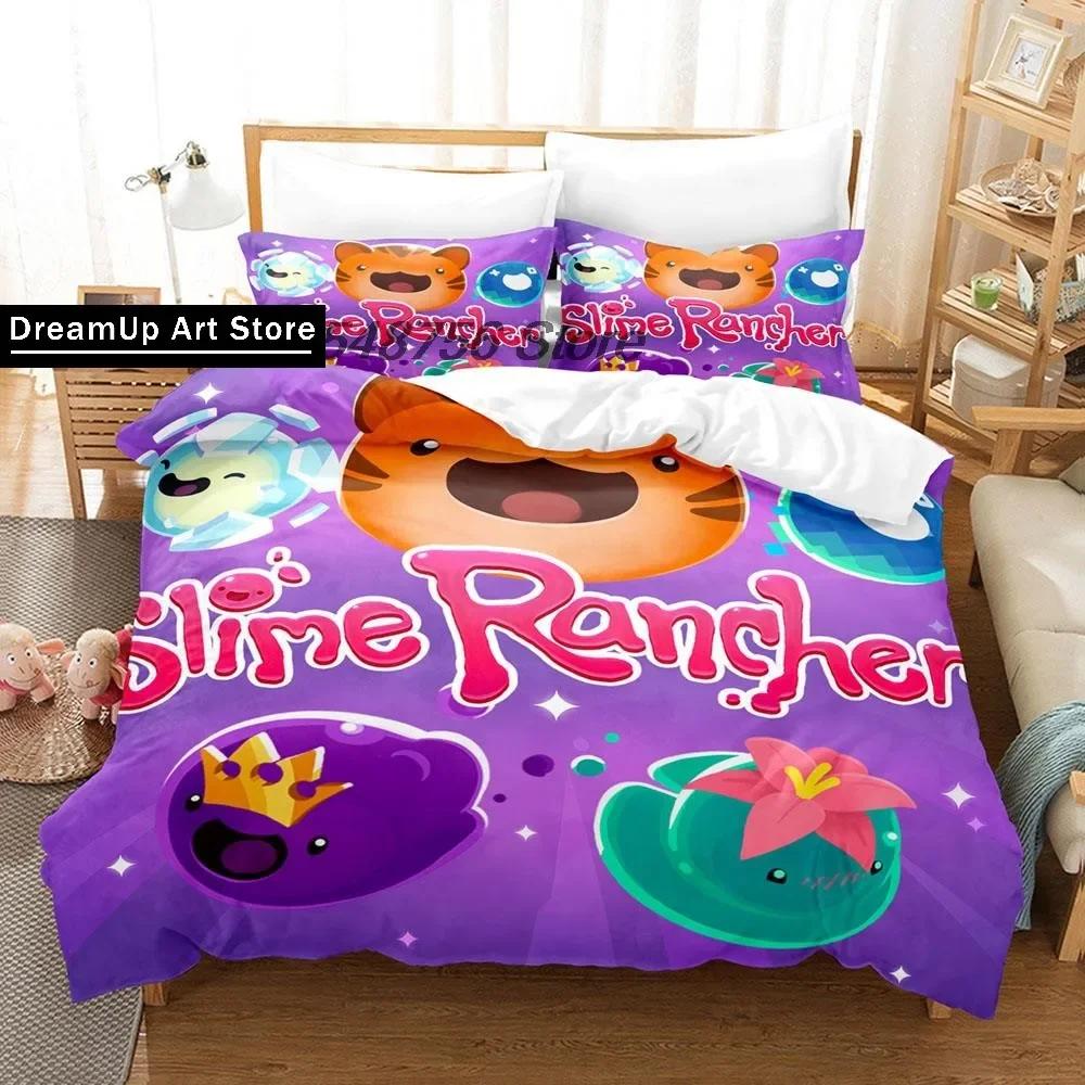 Slime Rancher 2 Bedding Set Single Twin Full Queen King Size Bed Set Aldult Kid Bedroom Duvetcover Sets 3D Kawaii Bed Sheet Set