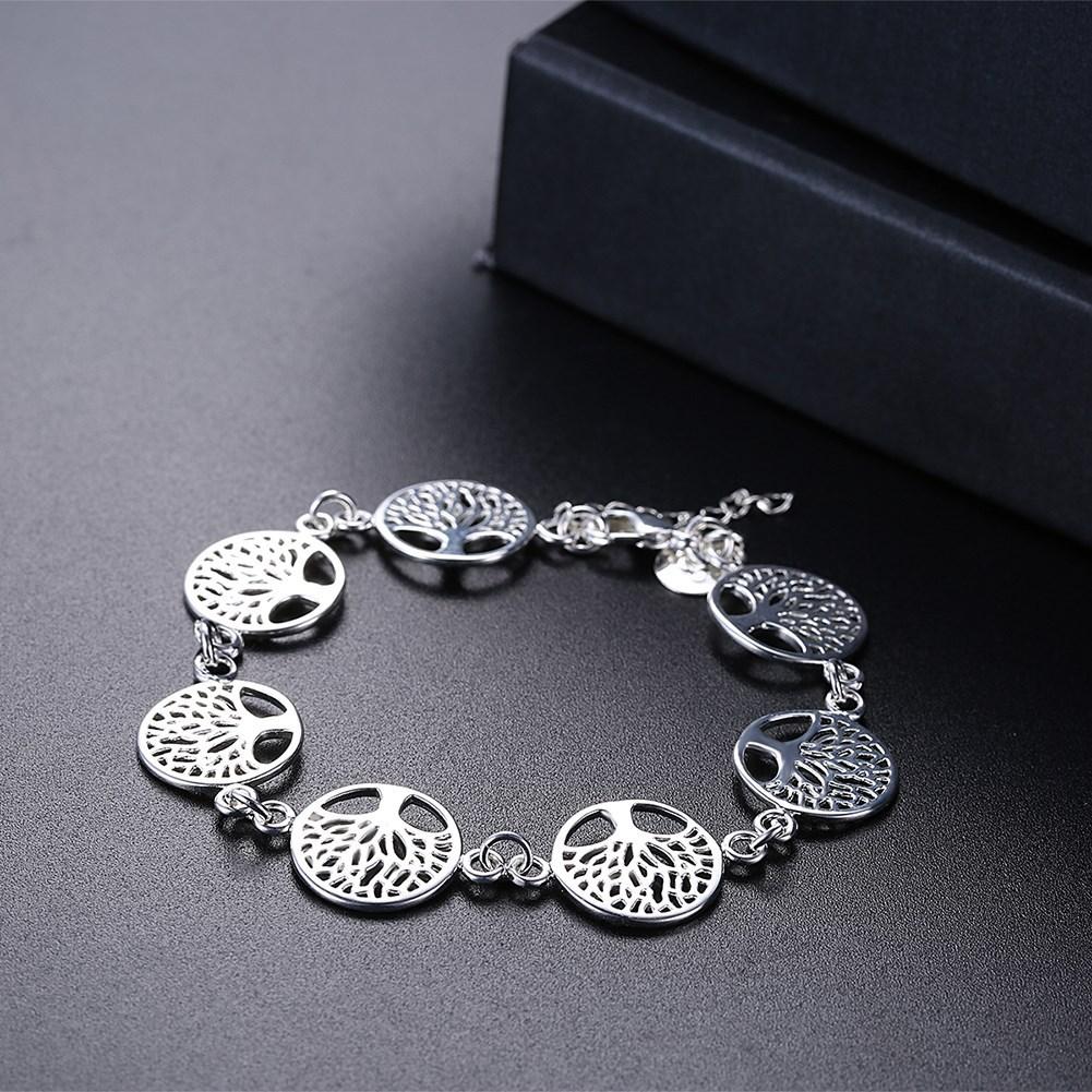 Tree of Life Bracelet for Women European and American Fashion Copper Plated 925 Silver Jewelry