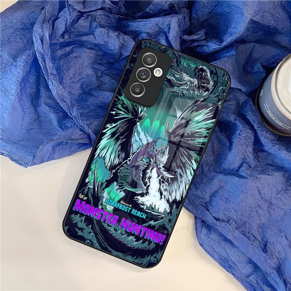 Custodia per Telefono Gioco Monster Hunter World per Samsung S25 S24 S30 S21 S23 S20 S22 Fe S10 E S9 Note 20 Pro Ultra Plus Cover in Vetro