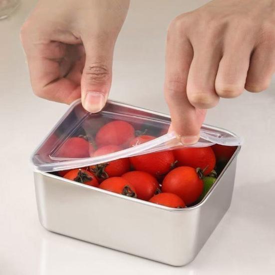 Stainless Steel Food Storage Container with Airtight Lid BPA-Free Lunch Box for Meal Prep Freezer Fridge Safe Stackable Airtight Vegetable Keeper