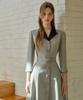 Julie And Kara 26Ss Calla139 Shebigins Joe Tweed Dress Heather Black