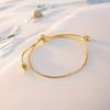 Fashion Minimalist Adjustable Gold Silver Bracelet for Women, Perfect for Vacation, Beach Party, Titanium Steel Jewelry Gift