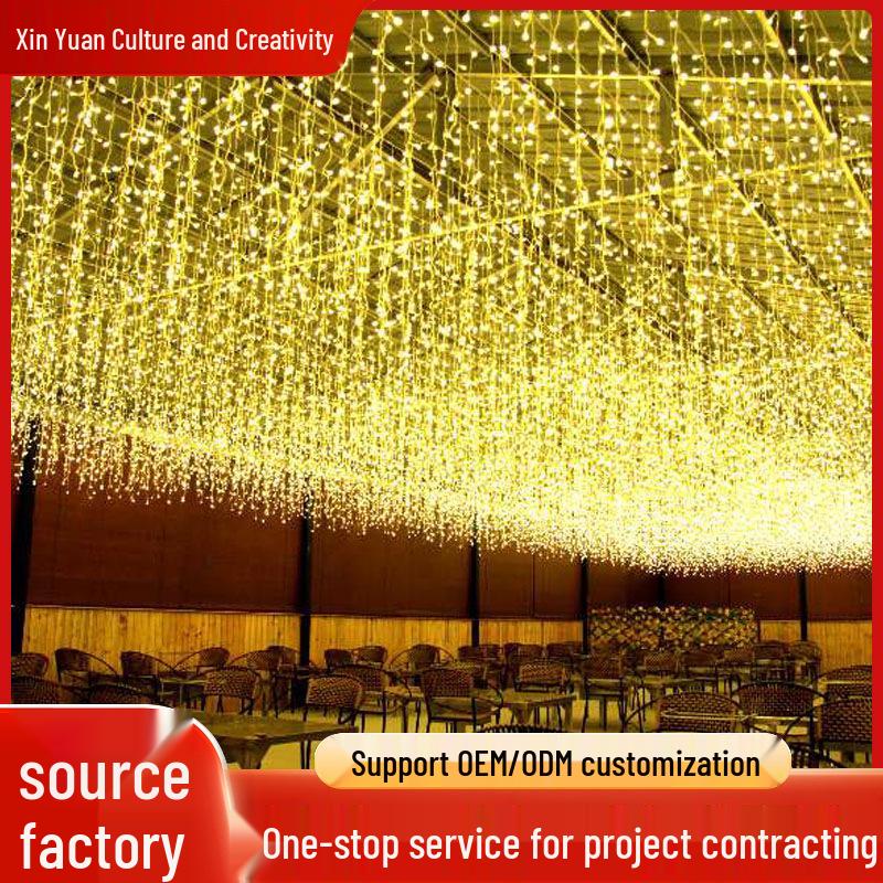 LED Decorative String Lights: Ice, Waterfall, Curtain, Star, Festival, and Stage Room Lighting Hanging Wire Type
