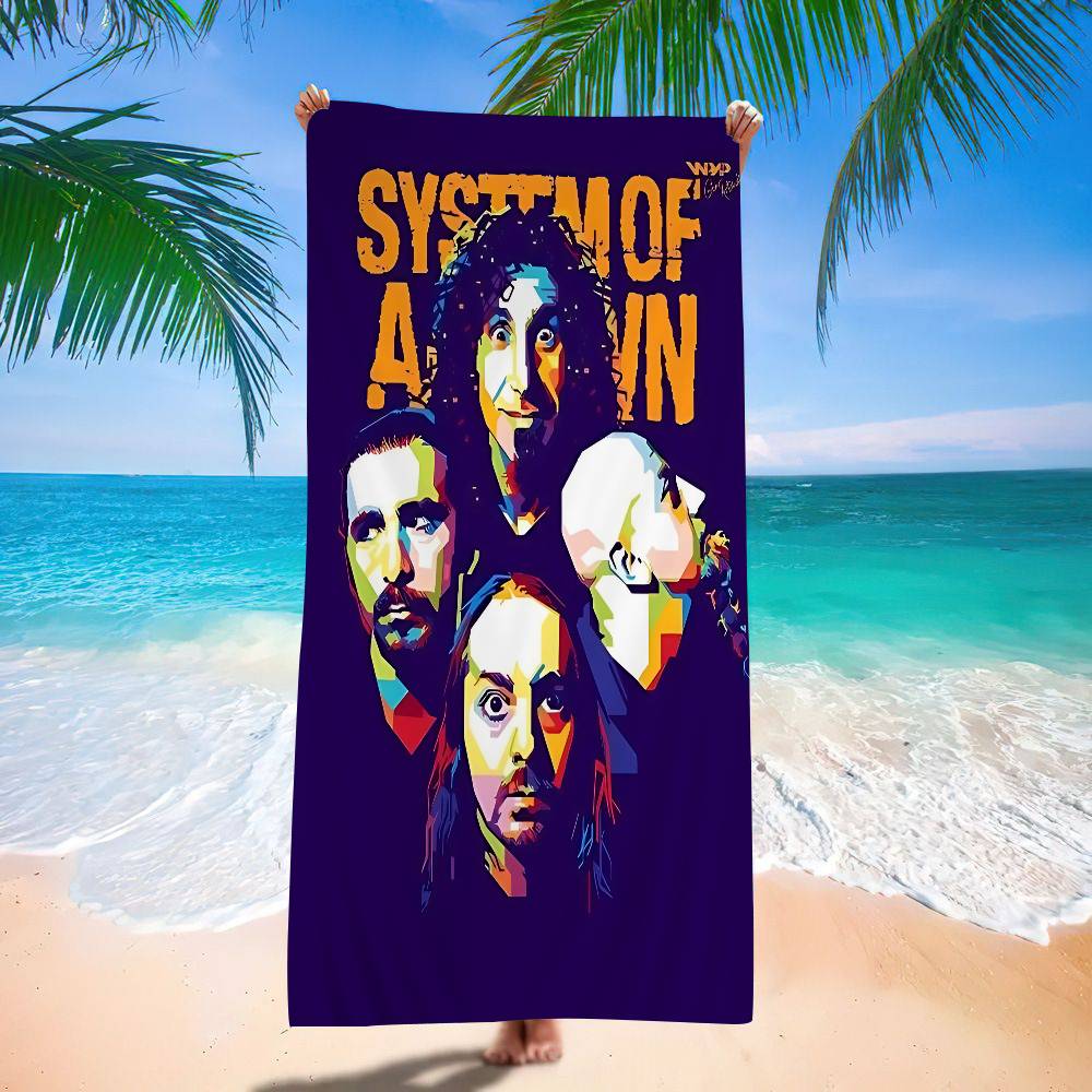 Band S-Systems of A Down Microfiber Beach Towel Absorbent Quick dry Soft Yoga Swimming Resort Mountain Climbing Towel